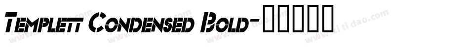 Templett Condensed Bold字体转换